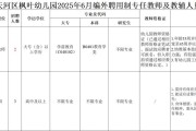 2025年8月广东广州市天河区广氮实验幼儿园招聘编外聘用制专任教师2人公告